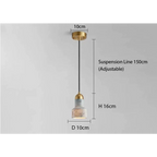 MARBLE COPPER CORD PENDANT LIGHTS | DESIGN CL841002