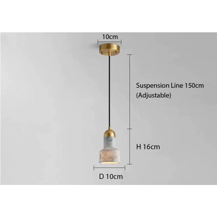 MARBLE COPPER CORD PENDANT LIGHTS | DESIGN CL841002