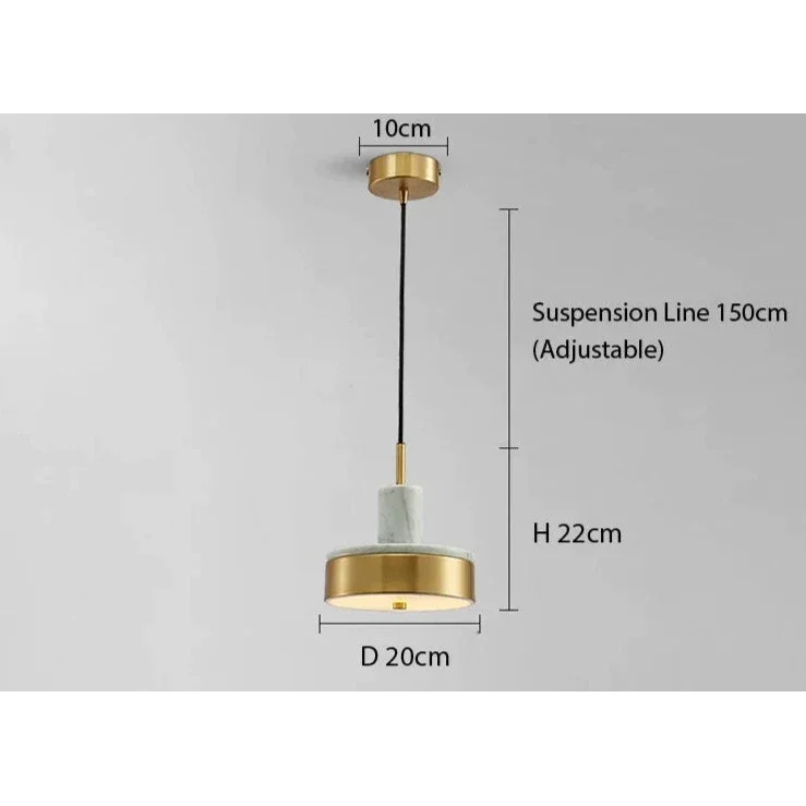 MARBLE COPPER CORD PENDANT LIGHTS | DESIGN CL841002