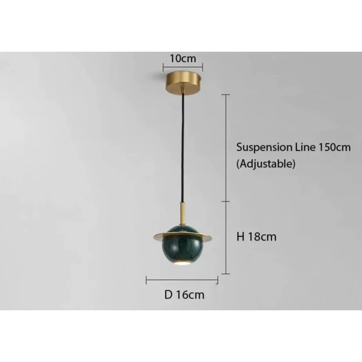 MARBLE COPPER CORD PENDANT LIGHTS | DESIGN CL841002