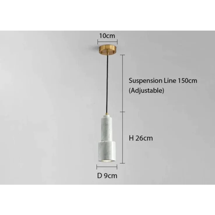 MARBLE COPPER CORD PENDANT LIGHTS | DESIGN CL841002