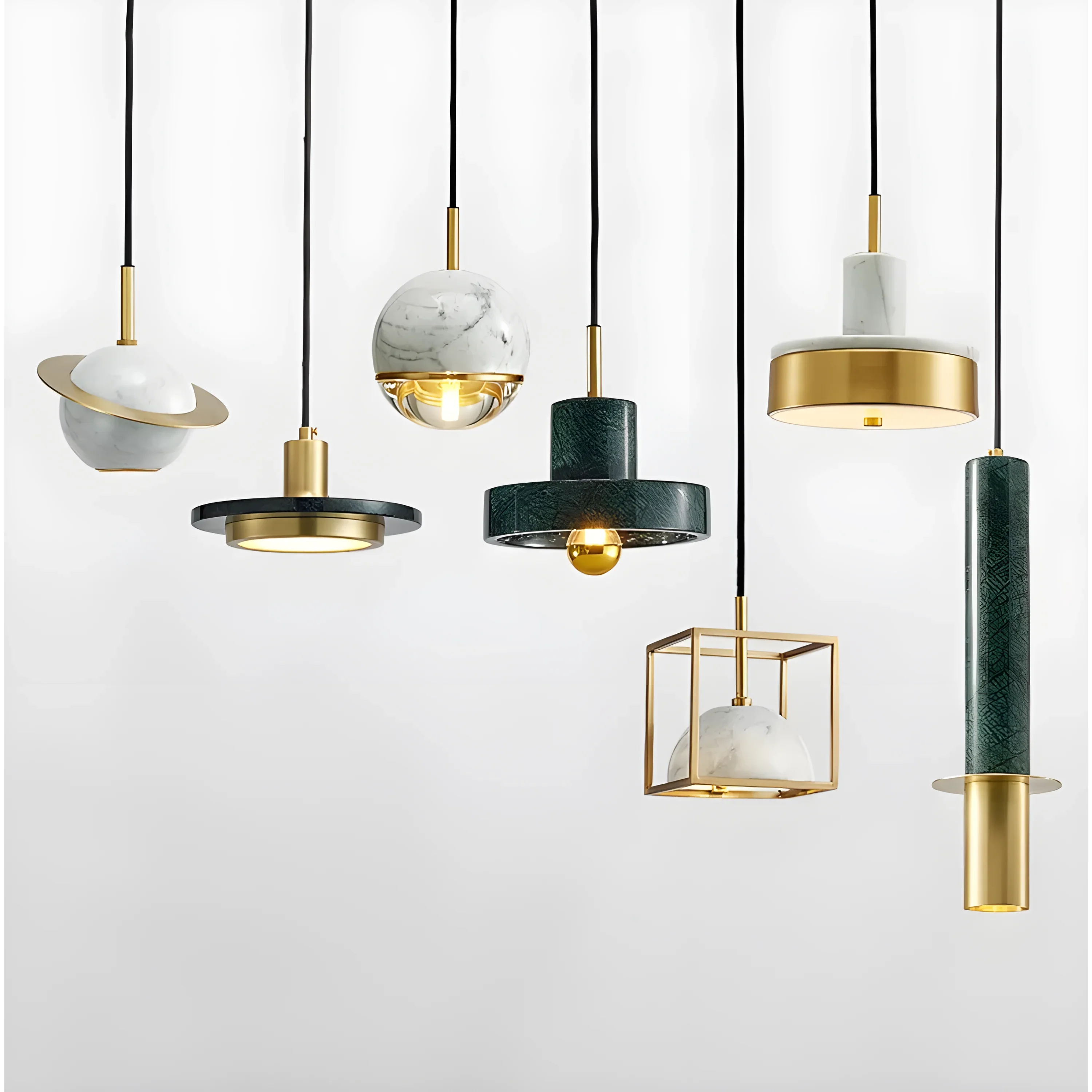 MARBLE COPPER CORD PENDANT LIGHTS | DESIGN CL841002