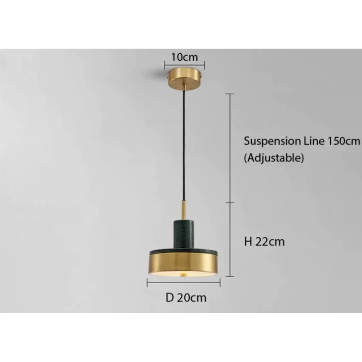 MARBLE COPPER CORD PENDANT LIGHTS | DESIGN CL841002