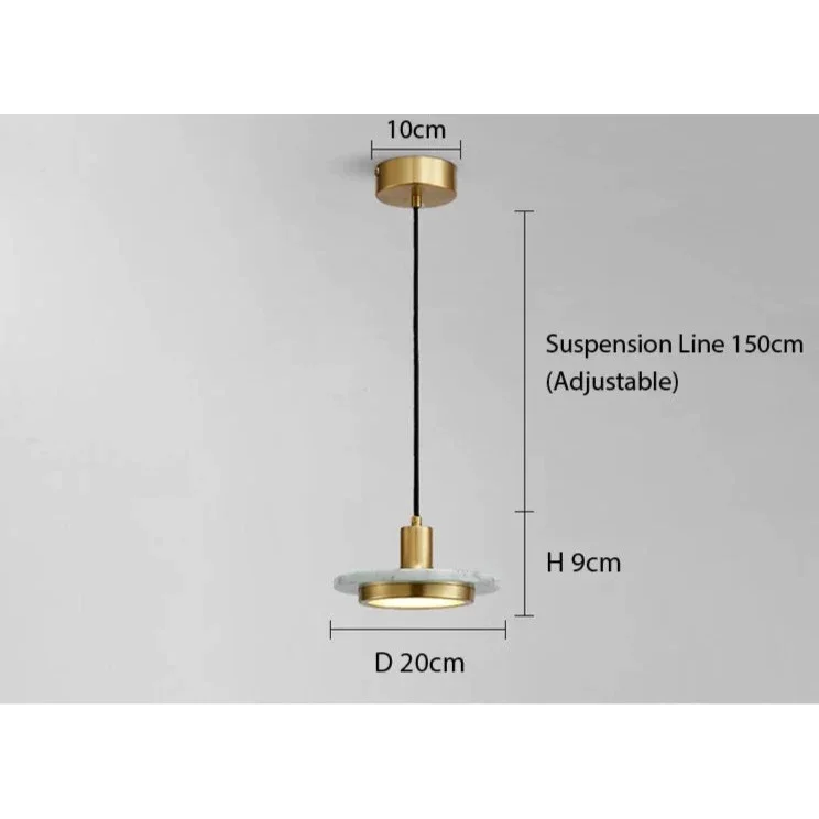 MARBLE COPPER CORD PENDANT LIGHTS | DESIGN CL841002