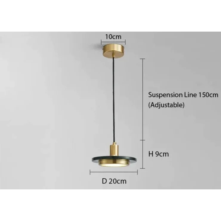 MARBLE COPPER CORD PENDANT LIGHTS | DESIGN CL841002