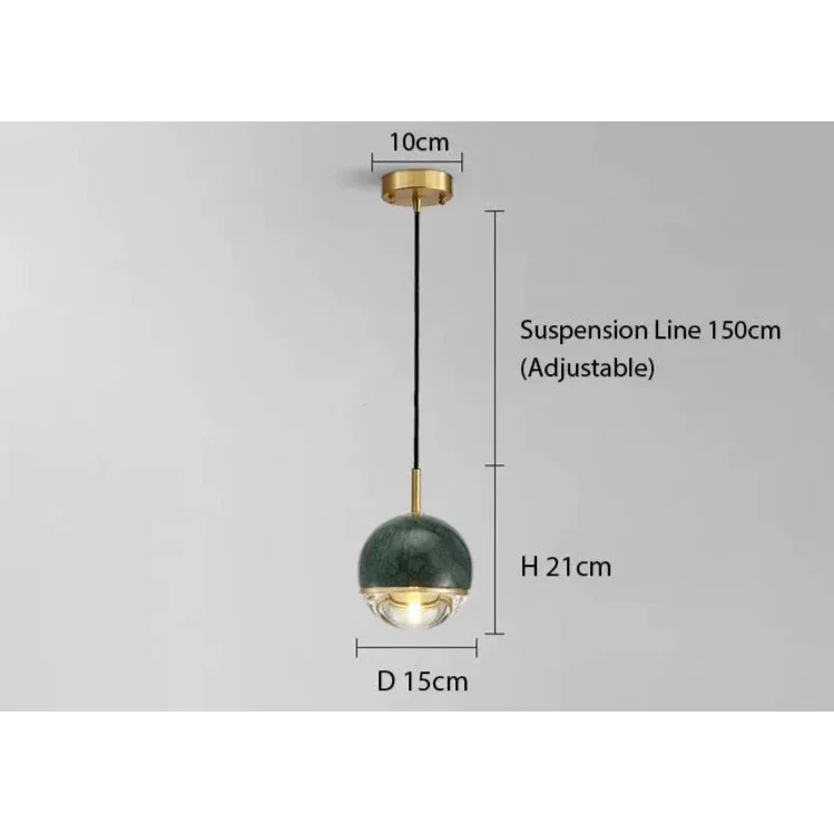 MARBLE COPPER CORD PENDANT LIGHTS | DESIGN CL841002