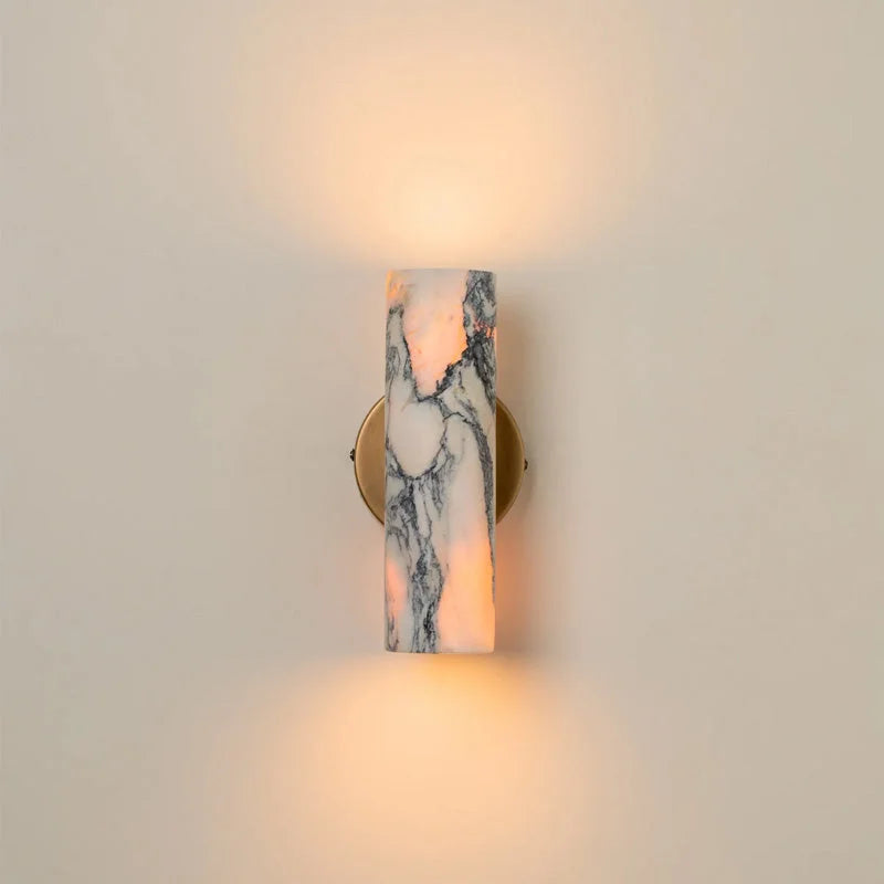 MARBLE CYLINDER WALL SCONCE | CLJR025D