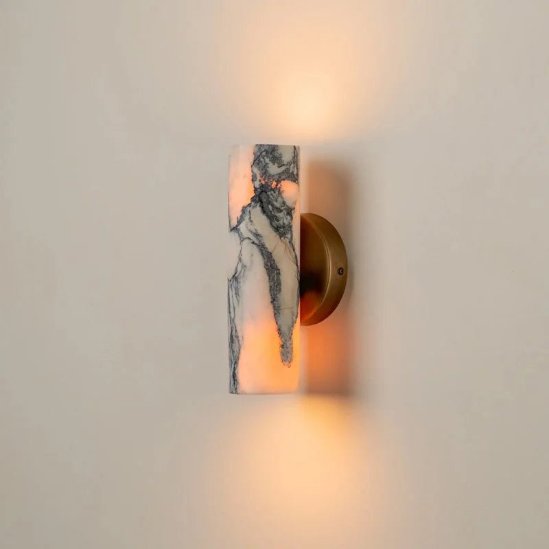 MARBLE CYLINDER WALL SCONCE | CLJR025D