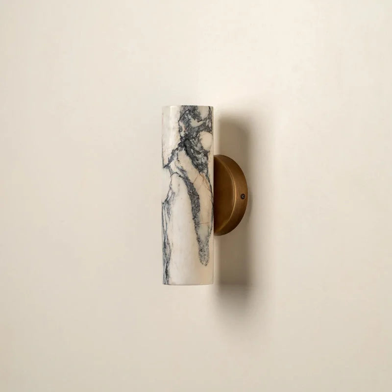 MARBLE CYLINDER WALL SCONCE | CLJR025D
