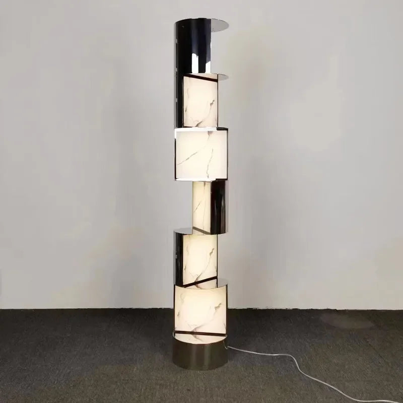 MARBLE EFFECT LED FLOOR LAMP | CL858850M