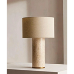 MARBLE AND FABRIC TABLE LAMP | DESIGN CLGB02587