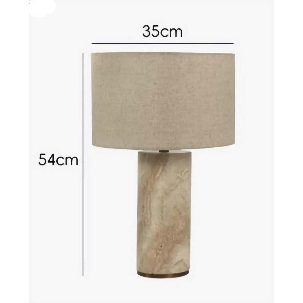MARBLE AND FABRIC TABLE LAMP | DESIGN CLGB02587