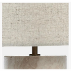 MARBLE AND FABRIC TABLE LAMP | DESIGN CLGB02587