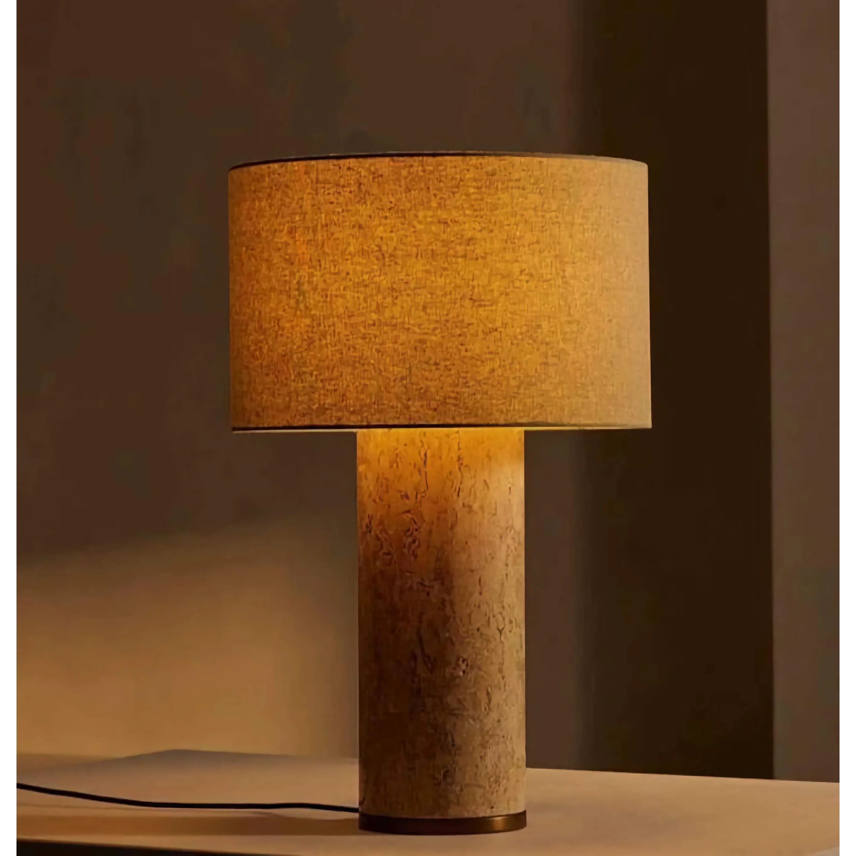 MARBLE AND FABRIC TABLE LAMP | DESIGN CLGB02587