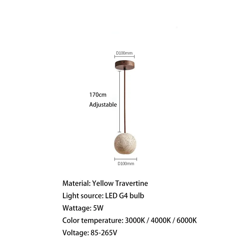 MARBLE WOOD PENDANT LAMP | CL8870022