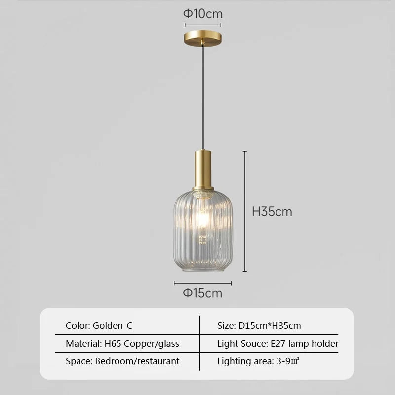MARIA TRANSPARENT GLASS PENDANT LIGHTS