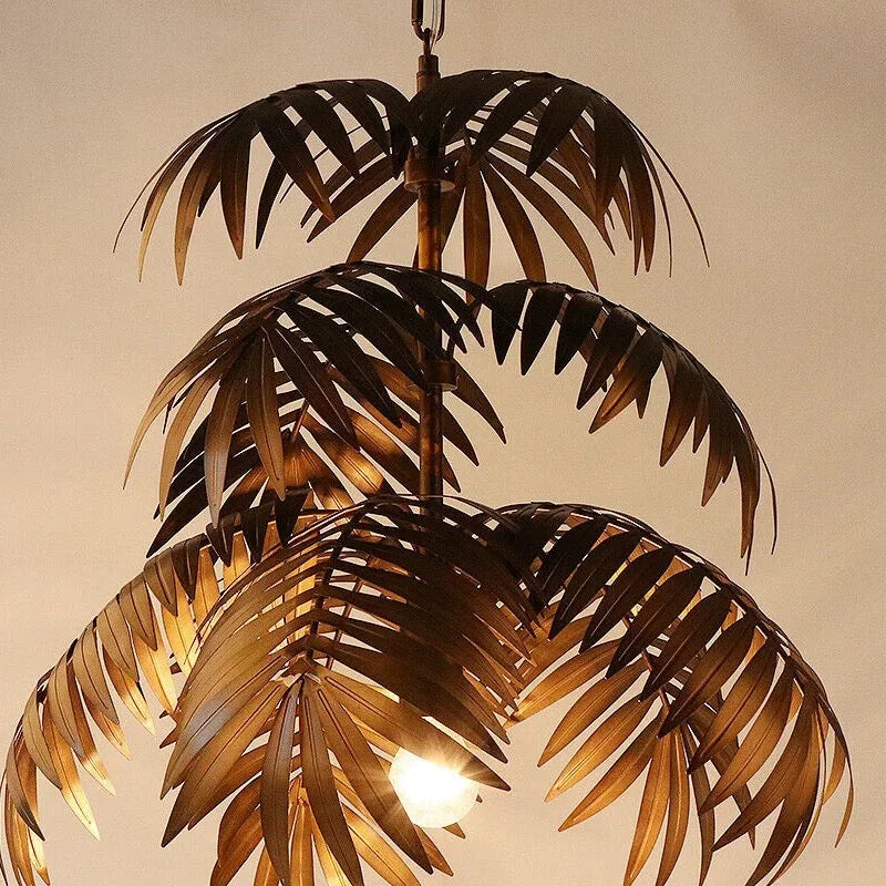 METAL LEAVES CEILING LIGHT FIXTURES