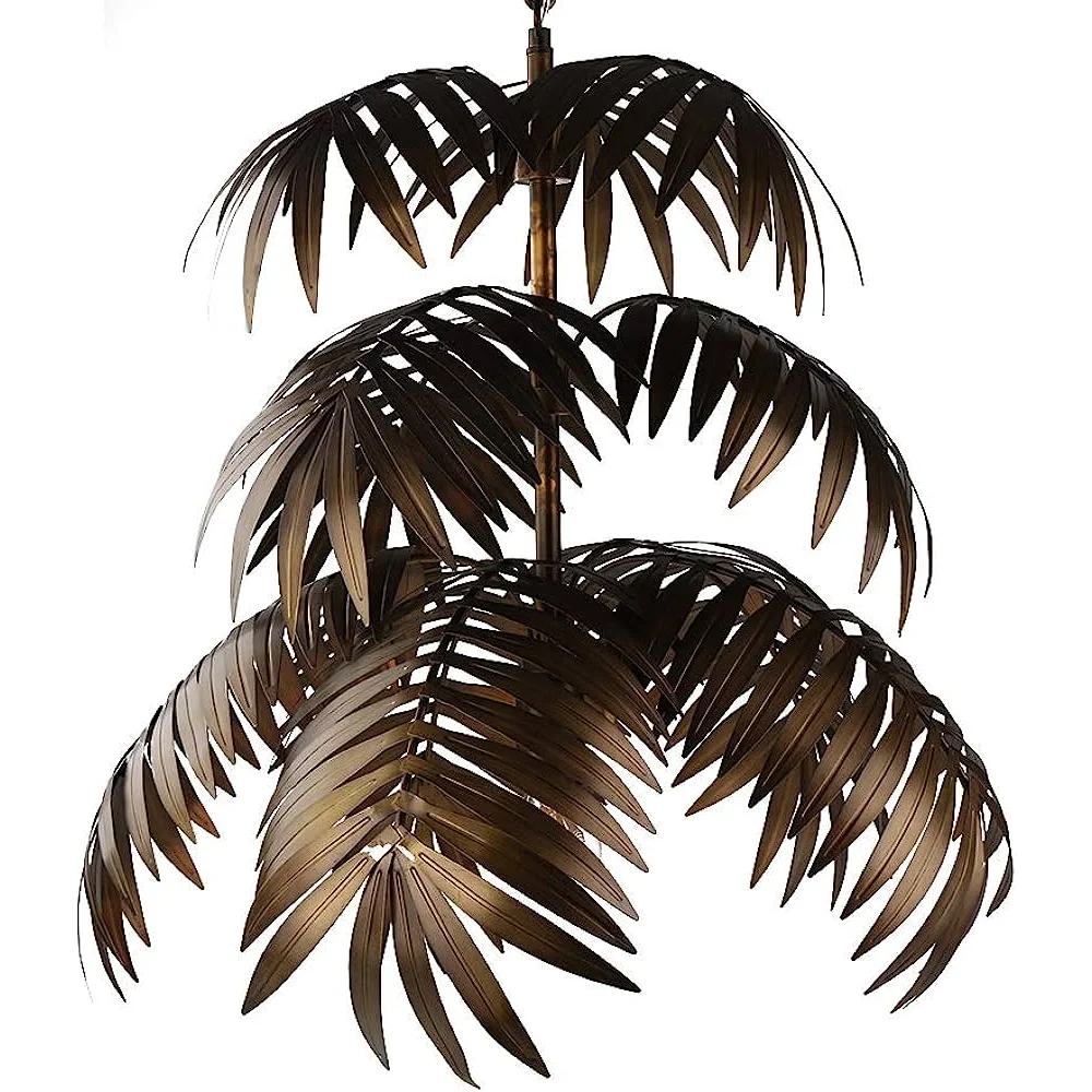 METAL LEAVES CEILING LIGHT FIXTURES