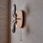 METAL & WALNUT WALL SCONCE | CLDFR02S1