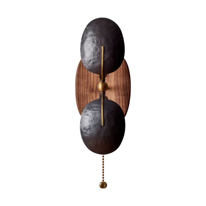 METAL & WALNUT WALL SCONCE | CLDFR02S1