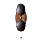 METAL & WALNUT WALL SCONCE | CLDFR02S1