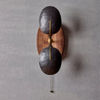 METAL & WALNUT WALL SCONCE | CLDFR02S1
