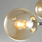 MID-CENTURY GLASS BALLS CHANDELIER