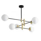MID-CENTURY GLASS BALLS CHANDELIER