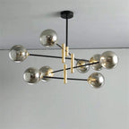 MID-CENTURY GLASS BALLS CHANDELIER
