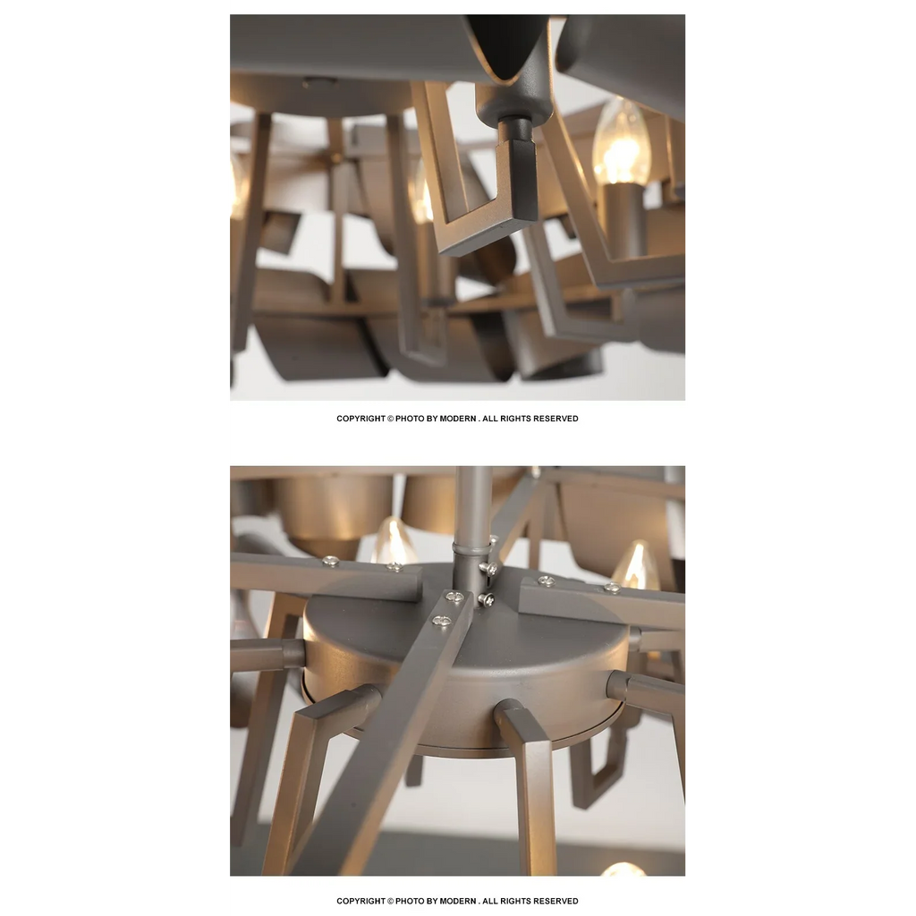 MID CENTURY MODERN CEILING LIGHT METAL RIBBON | CL377852