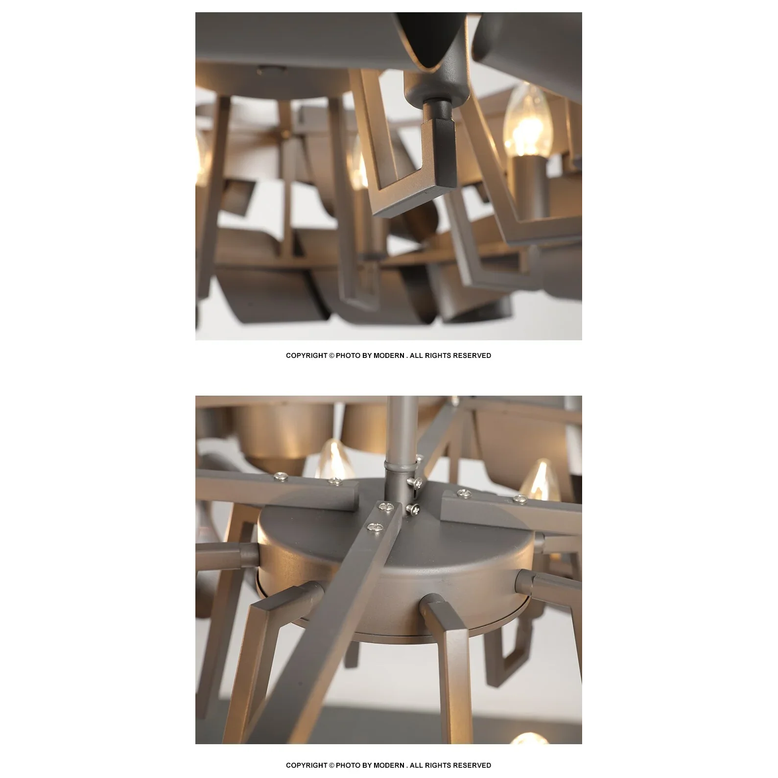 MID CENTURY MODERN CEILING LIGHT METAL RIBBON | CL377852