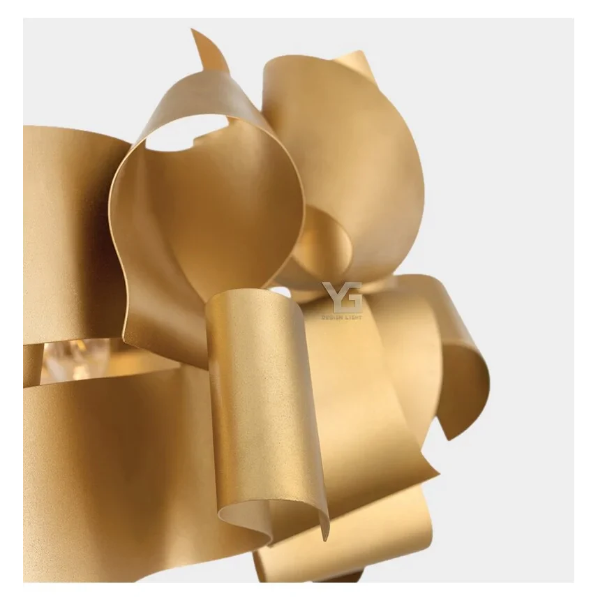 MID CENTURY MODERN CEILING LIGHT METAL RIBBON | CL377852G