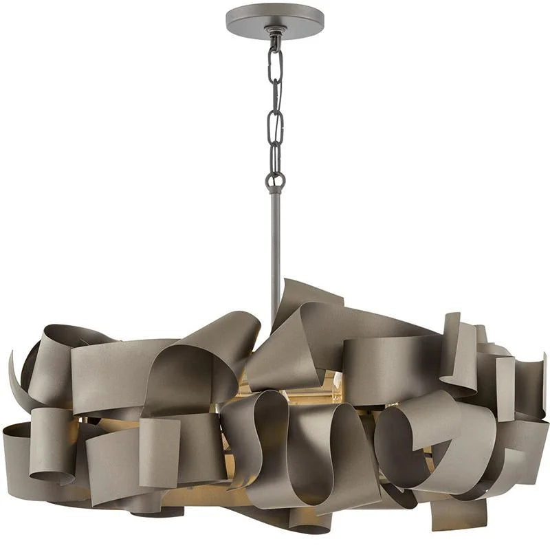 MID CENTURY MODERN CEILING LIGHT METAL RIBBON | CL377852G