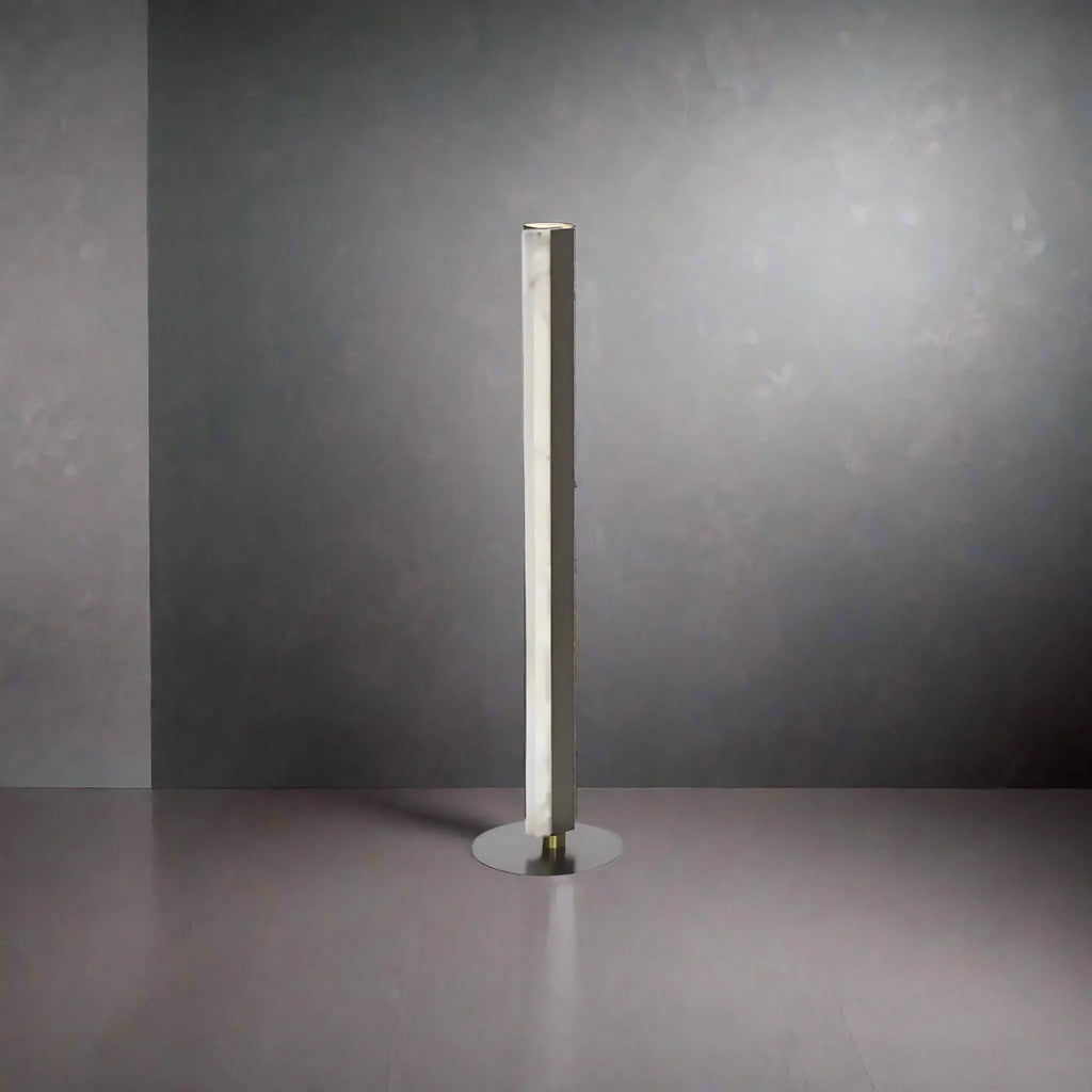 MINIMALIST ALABASTER & BRONZE FLOOR LAMP | CLHSA025