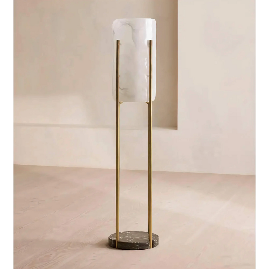MINIMALIST MARBLE & BRASS FLOOR LAMP | CLKPS0294