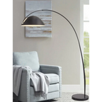 MINIMALIST METAL BLACK ARC FLOOR LAMP