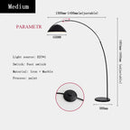 MINIMALIST METAL BLACK ARC FLOOR LAMP