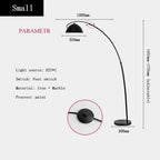 MINIMALIST METAL BLACK ARC FLOOR LAMP