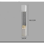 MINIMALIST STONE & STAINLESS STEEL FLOOR LAMP | COLONNA DI PIETRA