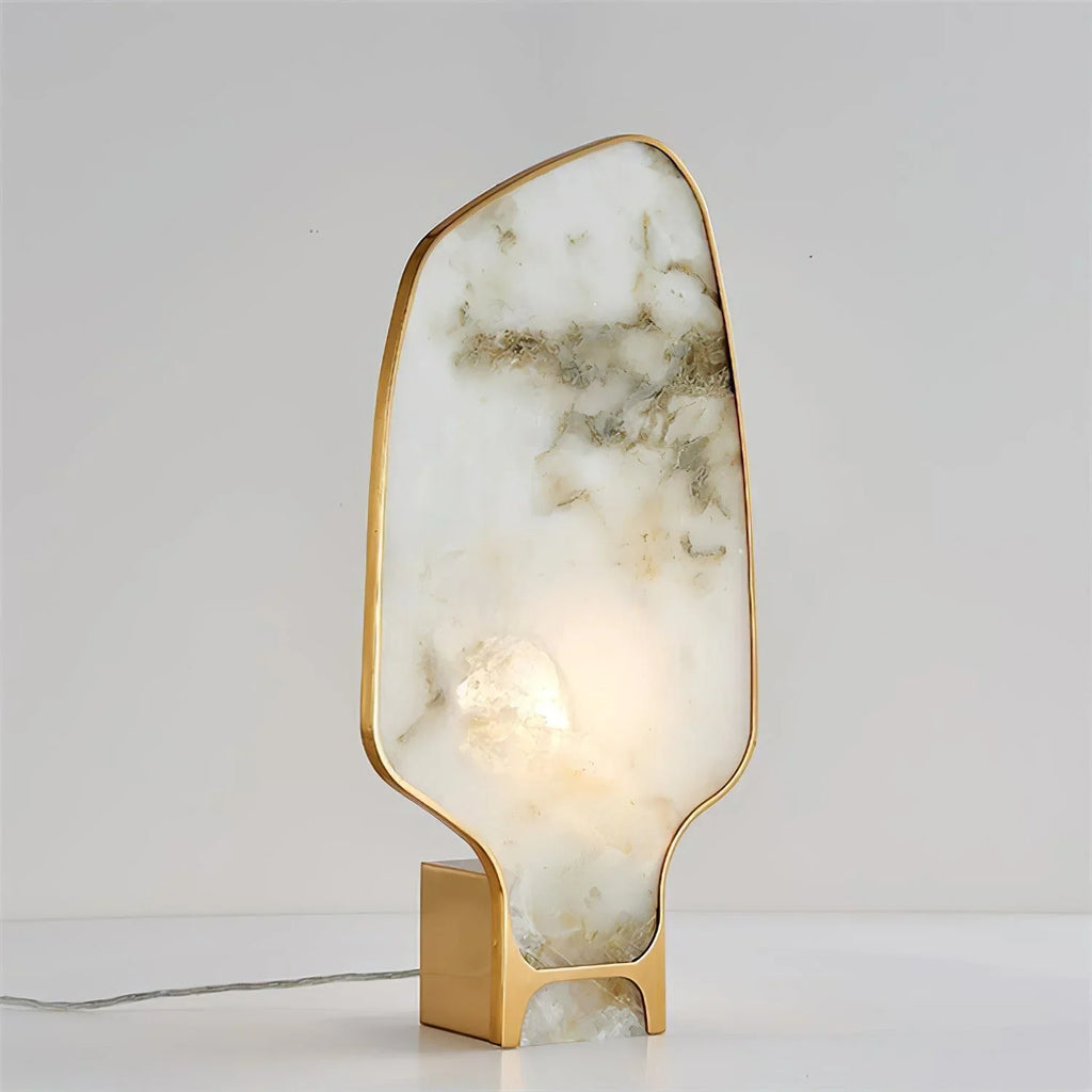 MODERN ALABASTER AND BRASS TABLE LAMP | CLII011G