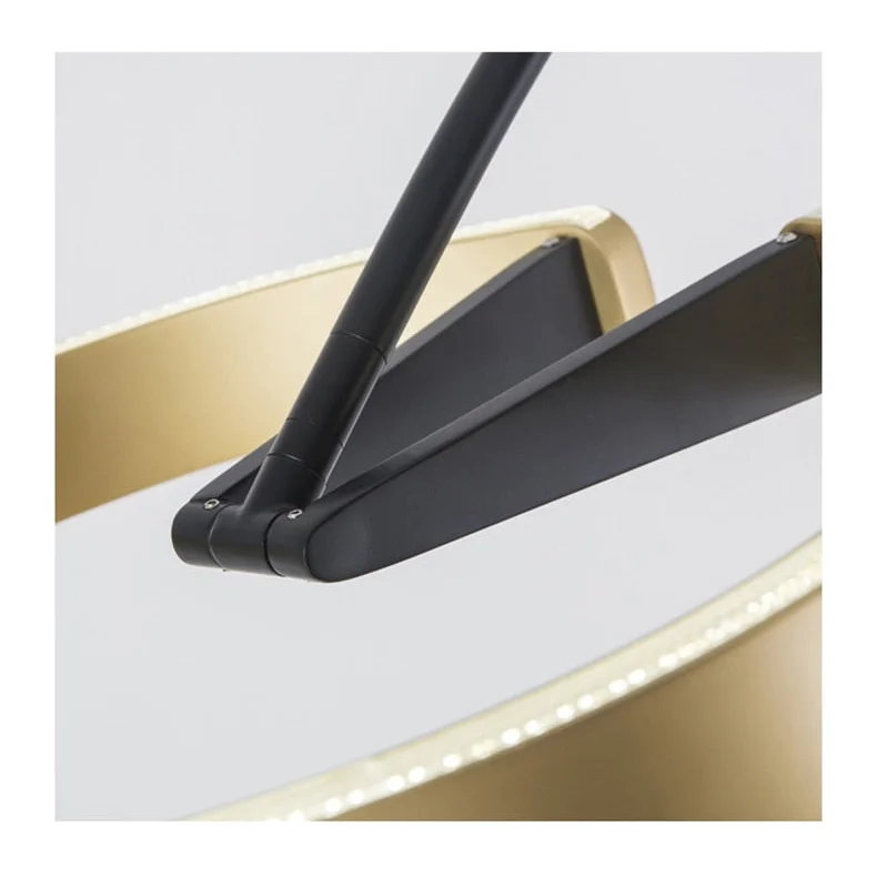 MODERN ARC FLOOR LAMP WITH LED GOLDEN RING