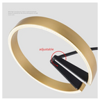 MODERN ARC FLOOR LAMP WITH LED GOLDEN RING