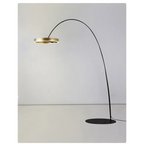 MODERN ARC FLOOR LAMP WITH LED GOLDEN RING