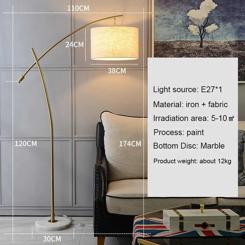 MODERN ARC METAL BASE FLOOR LAMP | CL0036520