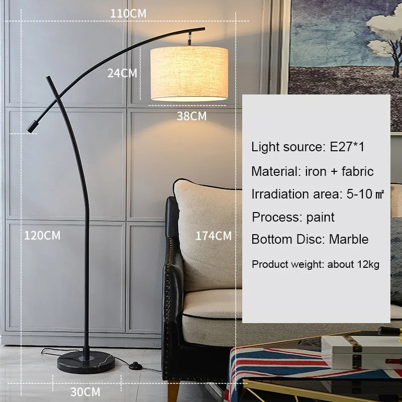 MODERN ARC METAL BASE FLOOR LAMP | CL0036520