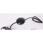 MODERN BLACK FLOOR LAMP WITH FABRIC SHADE