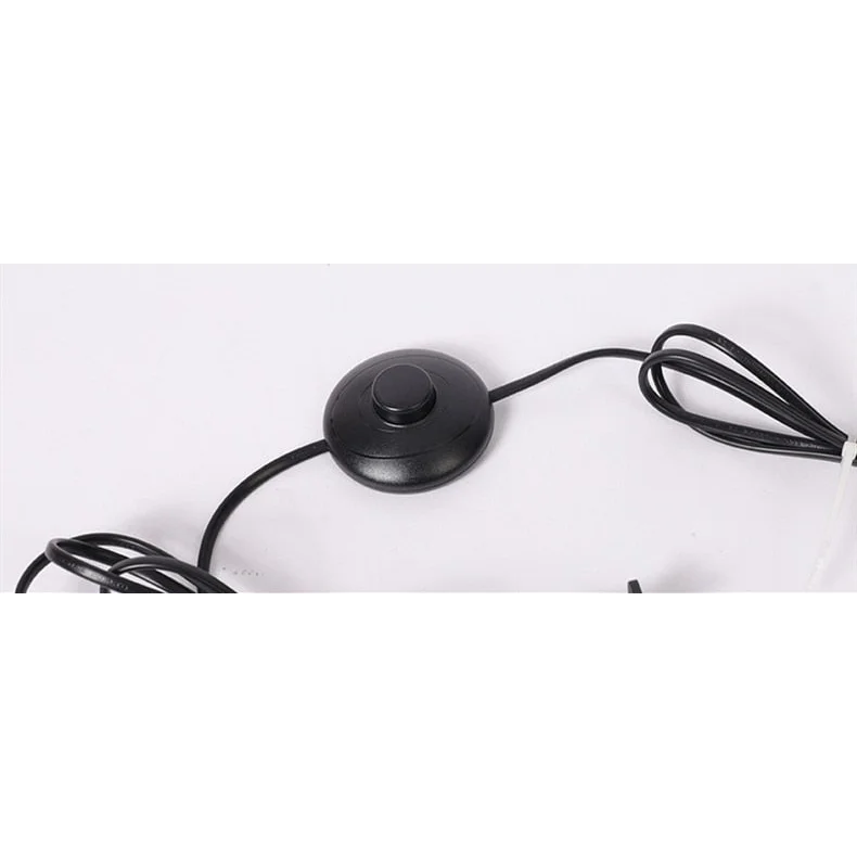 MODERN BLACK FLOOR LAMP WITH FABRIC SHADE