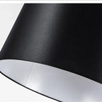 MODERN BLACK FLOOR LAMP WITH FABRIC SHADE