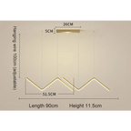 MODERN BLACK LINEAR PENDANT LIGHT | CL80262