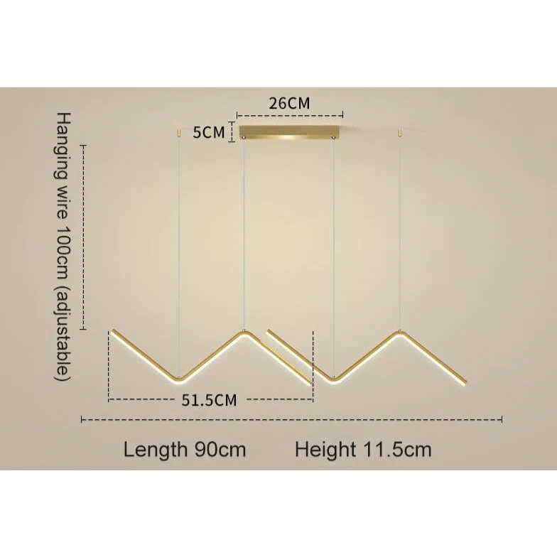 MODERN BLACK LINEAR PENDANT LIGHT | CL80262